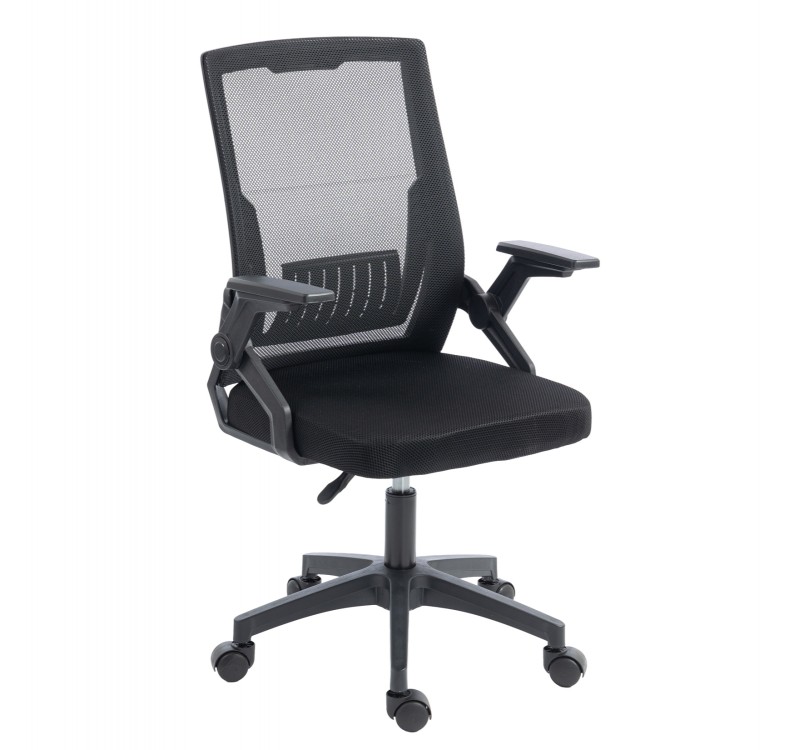ΚΑΡΕΚΛΑ ΓΡΑΦΕΙΟΥ ZENITH HM1225.01 PP & MESH ΥΦΑΣΜΑ--ΜΑΥΡΟ 60x60x92-100Υεκ