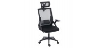 ΚΑΡΕΚΛΑ ΓΡΑΦΕΙΟΥ MATRON HM1226.01 ΜΑΥΡO PP & MESH ΥΦΑΣΜΑ 47x47x128Υεκ