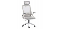 ΚΑΡΕΚΛΑ ΓΡΑΦΕΙΟΥ MATRON HM1226.02 ΛΕΥΚΟ PP--ΑΝΟΙΧΤΟ ΓΚΡΙ MESH 47x47x128Υεκ