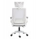 ΚΑΡΕΚΛΑ ΓΡΑΦΕΙΟΥ MATRON HM1226.02 ΛΕΥΚΟ PP--ΑΝΟΙΧΤΟ ΓΚΡΙ MESH 47x47x128Υεκ