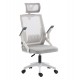 ΚΑΡΕΚΛΑ ΓΡΑΦΕΙΟΥ MATRON HM1226.02 ΛΕΥΚΟ PP--ΑΝΟΙΧΤΟ ΓΚΡΙ MESH 47x47x128Υεκ