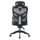 ΚΑΡΕΚΛΑ ΓΡΑΦΕΙΟΥ APEX HM1227.01 ΜΑΥΡO MESH & PP 68x68x120-130Υεκ