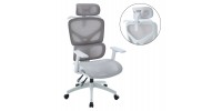 ΚΑΡΕΚΛΑ ΓΡΑΦΕΙΟΥ APEX HM1227.02 ΛΕΥΚΟ PP--ΑΝΟΙΧΤΟ ΓΚΡΙ MESH 68x68x120-130Υεκ