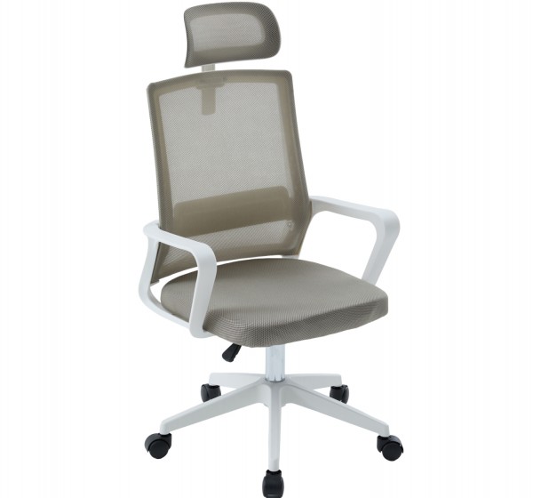 ΚΑΡΕΚΛΑ ΓΡΑΦΕΙΟΥ VELOCITY HM1229.02 ΛΕΥΚΟ PP--ΑΝΟΙΧΤΟ ΓΚΡΙ MESH 61x62x123Υεκ