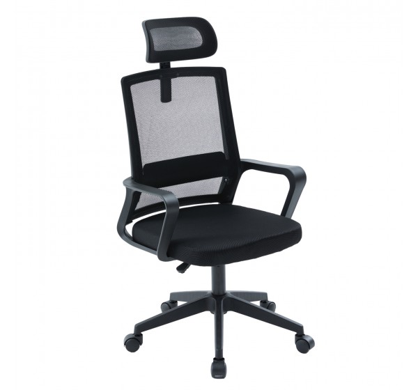 ΚΑΡΕΚΛΑ ΓΡΑΦΕΙΟΥ VELOCITY HM1229.01 ΜΑΥΡO MESH & PP 61x62x123Υεκ