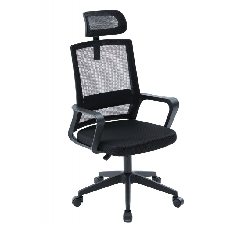 ΚΑΡΕΚΛΑ ΓΡΑΦΕΙΟΥ VELOCITY HM1229.01 ΜΑΥΡO MESH & PP 61x62x123Υεκ