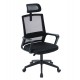ΚΑΡΕΚΛΑ ΓΡΑΦΕΙΟΥ VELOCITY HM1229.01 ΜΑΥΡO MESH & PP 61x62x123Υεκ