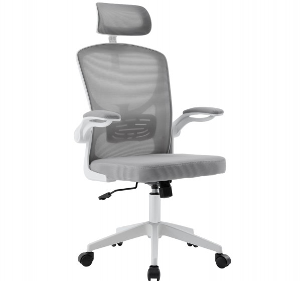 ΚΑΡΕΚΛΑ ΓΡΑΦΕΙΟΥ FLOATER HM1230.02 ΛΕΥΚΟ PP--ΑΝΟΙΧΤΟ ΓΚΡΙ MESH 62x62x106-116Υεκ