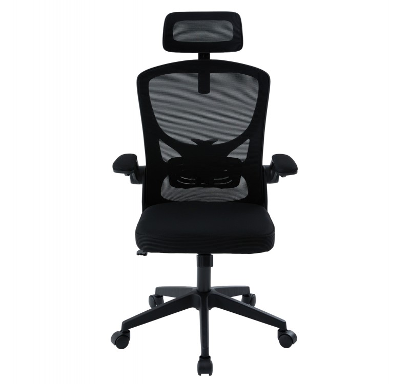ΚΑΡΕΚΛΑ ΓΡΑΦΕΙΟΥ FLOATER HM1230.01 ΜΑΥΡO MESH & PP 62x62x106-116Υεκ