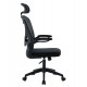 ΚΑΡΕΚΛΑ ΓΡΑΦΕΙΟΥ FLOATER HM1230.01 ΜΑΥΡO MESH & PP 62x62x106-116Υεκ
