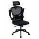ΚΑΡΕΚΛΑ ΓΡΑΦΕΙΟΥ FLOATER HM1230.01 ΜΑΥΡO MESH & PP 62x62x106-116Υεκ