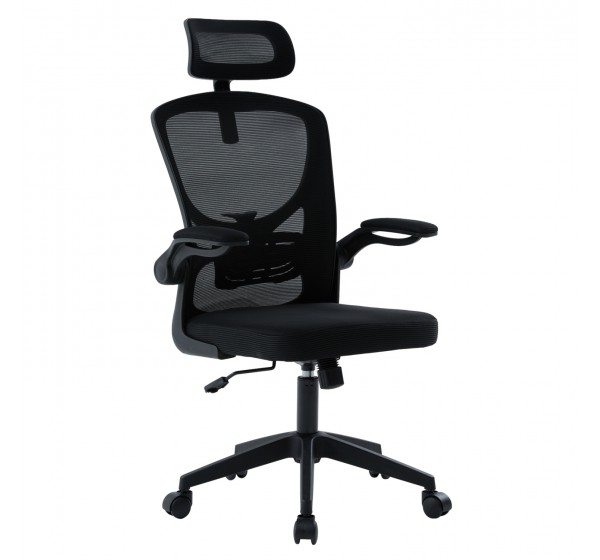 ΚΑΡΕΚΛΑ ΓΡΑΦΕΙΟΥ FLOATER HM1230.01 ΜΑΥΡO MESH & PP 62x62x106-116Υεκ
