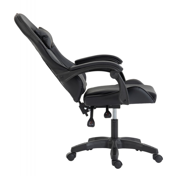 ΚΑΡΕΚΛΑ GAMING STRATUS HM1231.01 ΜΑΥΡΟ PVC--ΜΕ ΜΑΞIΛΑΡΑΚΙΑ ΜΕΣΗΣ/ΚΕΦΑΛΗΣ 60x59x117Υεκ