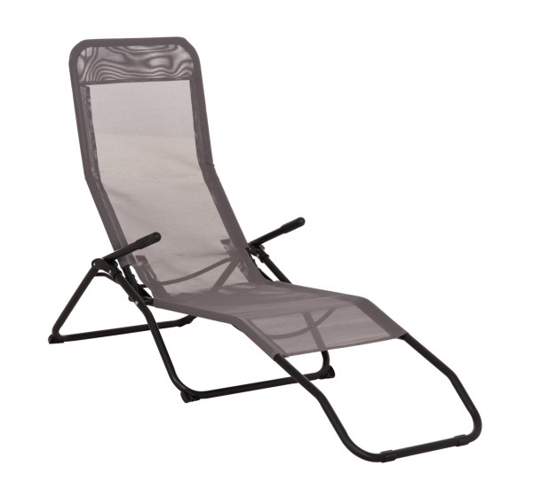 ΞΑΠΛΩΣΤΡΑ ΚΟΥΝΙΣΤΗ SWINGSAND HM6553.01 ΓΚΡΙ TEXTILENE--ΜΑΥΡΟ ΜΕΤΑΛΛΟ 142x60x95Υεκ
