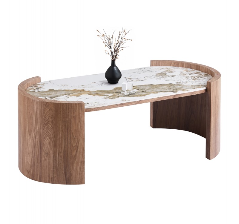 ΤΡΑΠΕΖΙ  ΣΑΛΟΝΙΟΥ MARBLEX HM18445 ΚΕΡΑΜΙΚΟ TOP PANDORA--MDF ΠΟΔΙΑ 120x60x43Υεκ