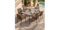 ΣΕΤ ΤΡΑΠΕΖΑΡΙΑΣ 7ΤΜΧ STAD HM10863.01 ΓΚΡΙ ΑΛΟΥΜΙΝΙΟ-SINTERED STONE TOP-OLEFIN