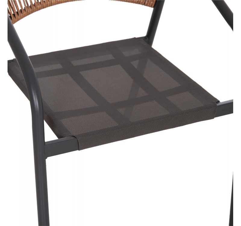 ΣΕΤ ΤΡΑΠΕΖΑΡΙΑΣ 5ΤΜΧ ADAM HM10859.01 ΚΑΡΕΚΛΕΣ ΜΕΤΑΛΛΙΚΕΣ & ΤΡΑΠΕΖΙ 120x70εκ ΓΚΡΙ