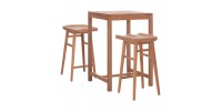 ΣΕΤ ΤΡΑΠΕΖΙ ΜΕ 2 ΣΚΑΜΠΟ ΜΠΑΡ BOLMAR HM10917 ΞΥΛΟ TEAK ΣΕ ΦΥΣΙΚΟ ΧΡΩΜΑ
