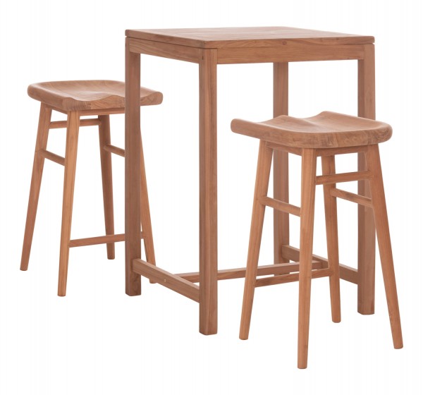 ΣΕΤ ΤΡΑΠΕΖΙ ΜΕ 2 ΣΚΑΜΠΟ ΜΠΑΡ BOLMAR HM10917 ΞΥΛΟ TEAK ΣΕ ΦΥΣΙΚΟ ΧΡΩΜΑ