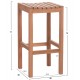 ΣΕΤ ΤΡΑΠΕΖΙ ΜΕ 2 ΣΚΑΜΠΟ ΜΠΑΡ PRESSCOT HM10918 ΞΥΛΟ TEAK ΣΕ ΦΥΣΙΚΟ ΧΡΩΜΑ