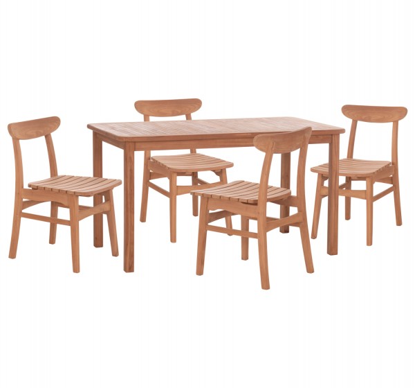 ΣΕΤ ΤΡΑΠΕΖΑΡΙΑΣ ΕΞ.ΧΩΡΟΥ 5ΤΜΧ ROBBIE ΗΜ10926 ΞΥΛΟ TEAK ΣΕ ΦΥΣΙΚΟ