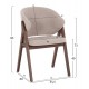 ΚΑΡΕΚΛΑ HANA HM9746.11 RUBBERWOOD ΣΕ ΜΑΥΡΟ ΧΡΩΜΑ-ΓΚΡΙ ΥΦΑΣΜΑ 55,5x60x85Yεκ.