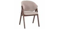 ΚΑΡΕΚΛΑ HANA HM9746.11 RUBBERWOOD ΣΕ ΜΑΥΡΟ ΧΡΩΜΑ-ΓΚΡΙ ΥΦΑΣΜΑ 55,5x60x85Yεκ.