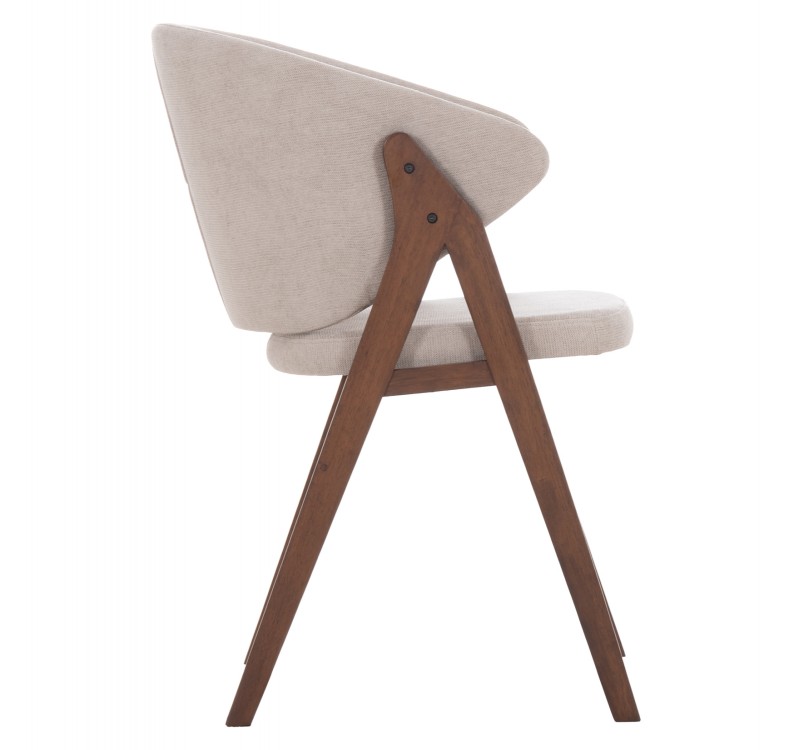 ΚΑΡΕΚΛΑ HANA HM9746.11 RUBBERWOOD ΣΕ ΜΑΥΡΟ ΧΡΩΜΑ-ΓΚΡΙ ΥΦΑΣΜΑ 55,5x60x85Yεκ.