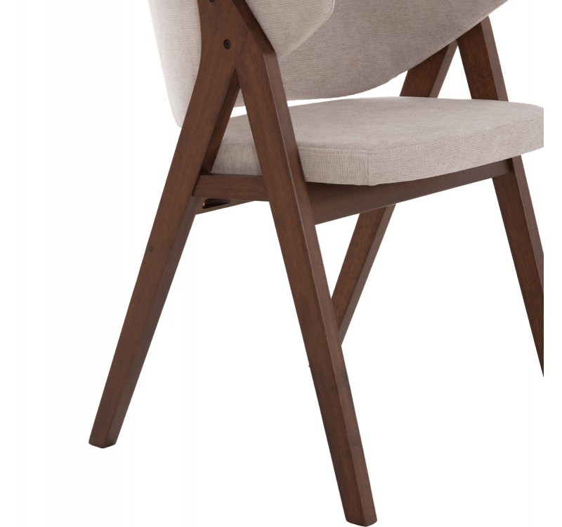 ΚΑΡΕΚΛΑ HANA HM9746.11 RUBBERWOOD ΣΕ ΜΑΥΡΟ ΧΡΩΜΑ-ΓΚΡΙ ΥΦΑΣΜΑ 55,5x60x85Yεκ.
