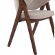 ΚΑΡΕΚΛΑ HANA HM9746.11 RUBBERWOOD ΣΕ ΜΑΥΡΟ ΧΡΩΜΑ-ΓΚΡΙ ΥΦΑΣΜΑ 55,5x60x85Yεκ.