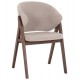 ΚΑΡΕΚΛΑ HANA HM9746.11 RUBBERWOOD ΣΕ ΜΑΥΡΟ ΧΡΩΜΑ-ΓΚΡΙ ΥΦΑΣΜΑ 55,5x60x85Yεκ.