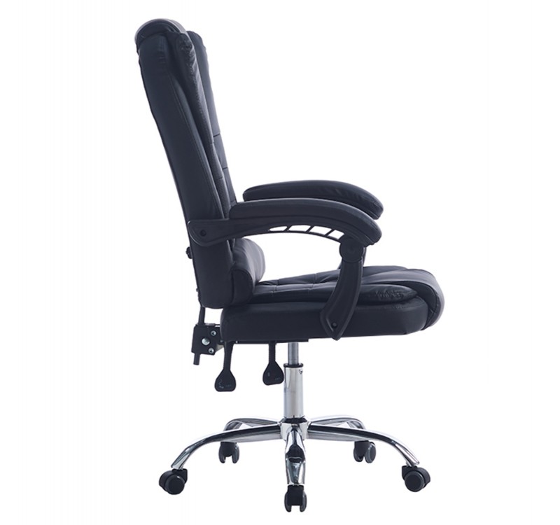 ΚΑΡΕΚΛΑ ΓΡΑΦΕΙΟΥ ΔΙΕΥΘΥΝΤΙΚΗ KYRON HM1221.01 ΜΑΥΡO PU--ΒΑΣΗ ΧΡΩΜΙΟΥ 65x46x112Υεκ