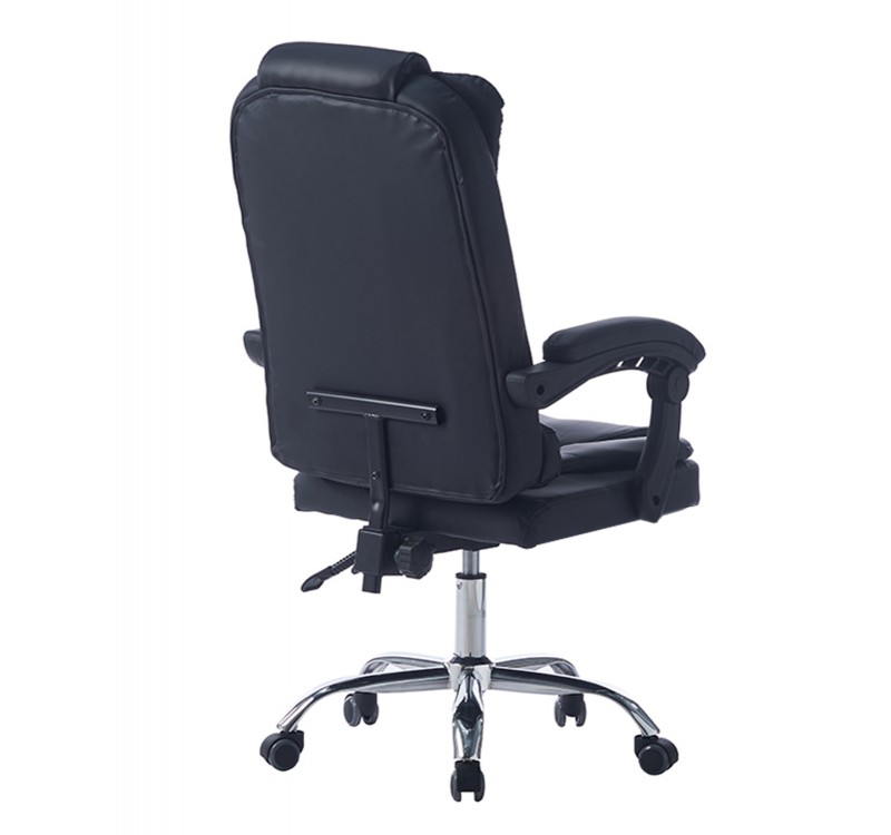 ΚΑΡΕΚΛΑ ΓΡΑΦΕΙΟΥ ΔΙΕΥΘΥΝΤΙΚΗ KYRON HM1221.01 ΜΑΥΡO PU--ΒΑΣΗ ΧΡΩΜΙΟΥ 65x46x112Υεκ