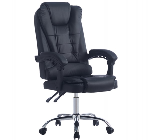 ΚΑΡΕΚΛΑ ΓΡΑΦΕΙΟΥ ΔΙΕΥΘΥΝΤΙΚΗ KYRON HM1221.01 ΜΑΥΡO PU--ΒΑΣΗ ΧΡΩΜΙΟΥ 65x46x112Υεκ