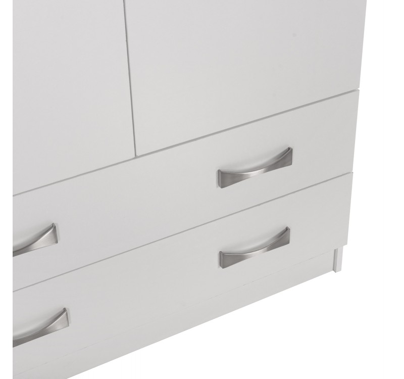 ΝΤΟΥΛΑΠΑ 3ΦΥΛΛΗ ΜΕ ΠΑΤΑΡΙ CARLY HM10891.05 ΜΕΛΑΜΙΝΗ ΣΕ ΛΕΥΚΟ 150X55Χ240Υεκ.