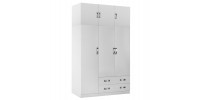 ΝΤΟΥΛΑΠΑ 3ΦΥΛΛΗ ΜΕ ΠΑΤΑΡΙ CARLY HM10891.05 ΜΕΛΑΜΙΝΗ ΣΕ ΛΕΥΚΟ 150X55Χ240Υεκ.