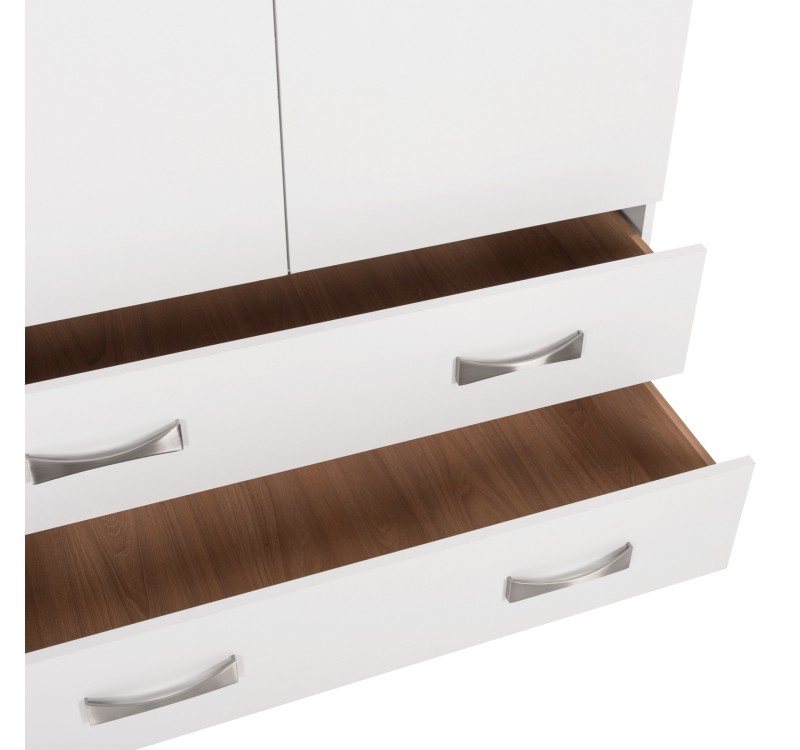 ΝΤΟΥΛΑΠΑ 3ΦΥΛΛΗ ΜΕ ΠΑΤΑΡΙ CARLY HM10891.05 ΜΕΛΑΜΙΝΗ ΣΕ ΛΕΥΚΟ 150X55Χ240Υεκ.
