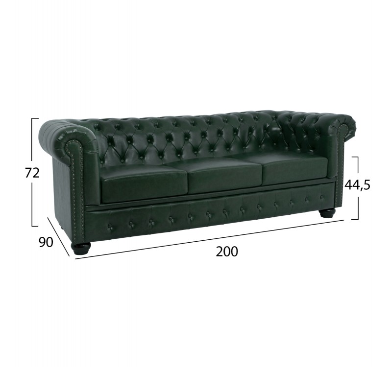 ΣΕΤ ΚΑΝΑΠΕΣ 2ΘΕΣΙΟΣ & 3ΘΕΣΙΟΣ HM10911.08 PU ΔΕΡΜΑ Τ.CHESTERFIELD ΚΥΠΑΡΙΣΣΙ