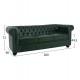 ΣΕΤ ΚΑΝΑΠΕΣ 2ΘΕΣΙΟΣ & 3ΘΕΣΙΟΣ HM10911.08 PU ΔΕΡΜΑ Τ.CHESTERFIELD ΚΥΠΑΡΙΣΣΙ