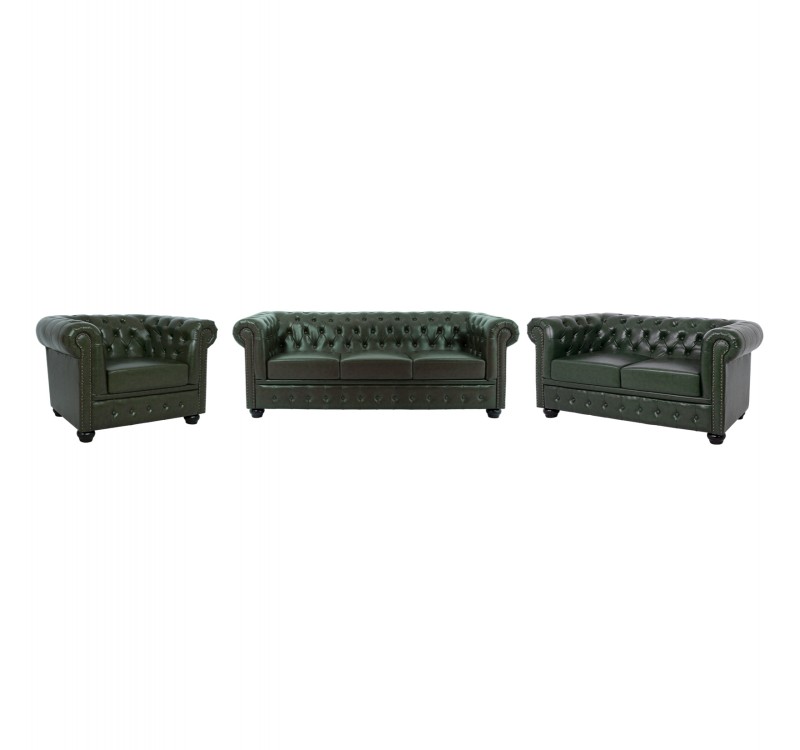 ΣΕΤ ΣΑΛΟΝΙ 3ΤΜΧ MOBAR HM10912.08 PU ΔΕΡΜΑ Τ.CHESTERFIELD ΚΥΠΑΡΙΣΣΙ