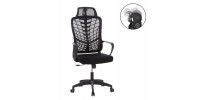 ΚΑΡΕΚΛΑ ΓΡΑΦΕΙΟΥ ELVAR HM1219.01 ΜΑΥΡO MESH--ΒΑΣΗ ΠΟΛΥΠΡΟΠΥΛΕΝΙΟΥ 63x56x125Υεκ