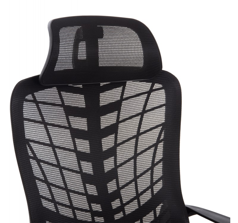 ΚΑΡΕΚΛΑ ΓΡΑΦΕΙΟΥ ELVAR HM1219.01 ΜΑΥΡO MESH--ΒΑΣΗ ΠΟΛΥΠΡΟΠΥΛΕΝΙΟΥ 63x56x125Υεκ