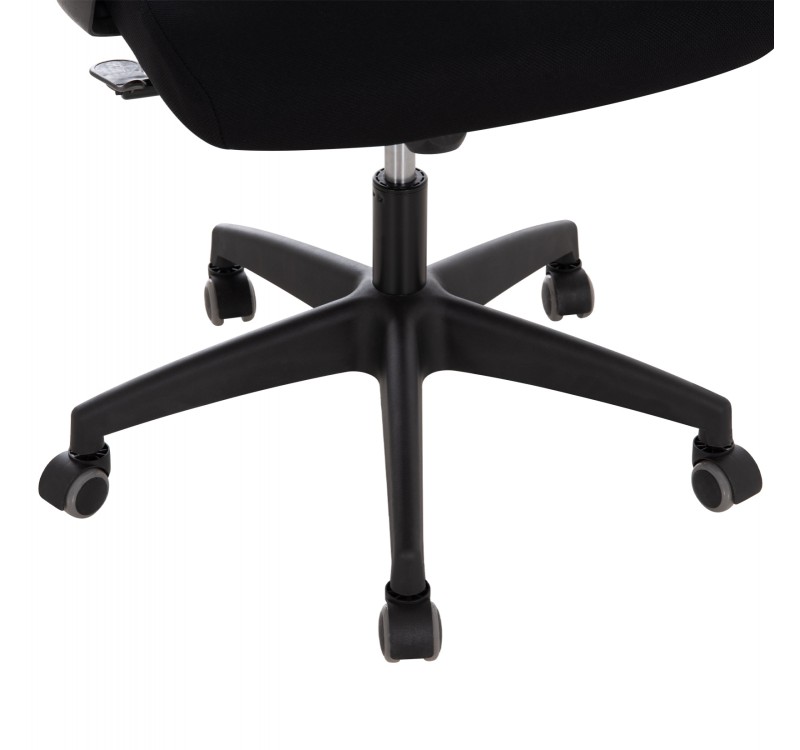 ΚΑΡΕΚΛΑ ΓΡΑΦΕΙΟΥ ELVAR HM1219.01 ΜΑΥΡO MESH--ΒΑΣΗ ΠΟΛΥΠΡΟΠΥΛΕΝΙΟΥ 63x56x125Υεκ