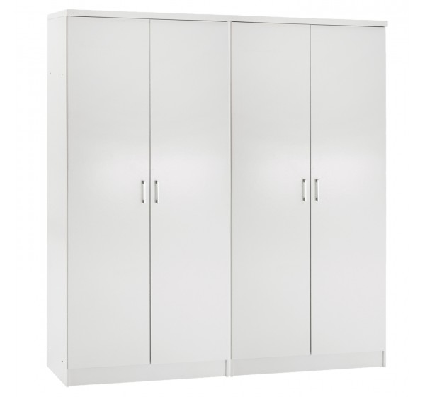 ΣΕΤ 2 ΝΤΟΥΛΑΠΕΣ 2ΦΥΛΛΕΣ JENNA HM11350.05 ΜΕΛΑΜΙΝΗ ΣΕ ΛΕΥΚΟ 160x43x181Υεκ