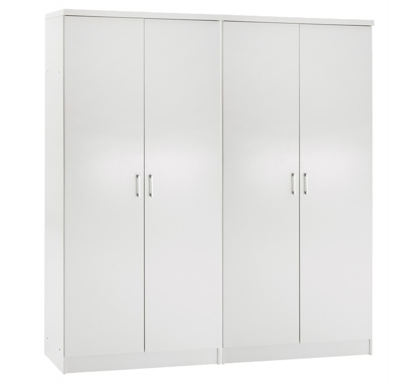 ΣΕΤ 2 ΝΤΟΥΛΑΠΕΣ 2ΦΥΛΛΕΣ JENNA HM11350.05 ΜΕΛΑΜΙΝΗ ΣΕ ΛΕΥΚΟ 160x43x181Υεκ