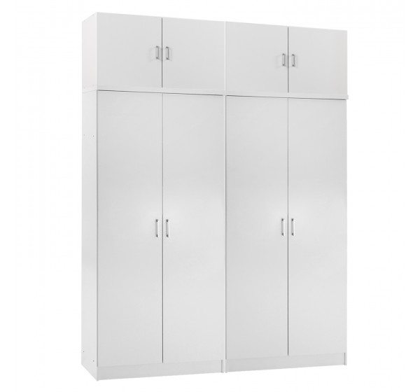 ΣΕΤ 2 ΝΤΟΥΛΑΠΕΣ 2ΦΥΛΛΕΣ ΜΕ ΠΑΤΑΡΙΑ JENNA HM11353.05 ΜΕΛΑΜΙΝΗ ΣΕ ΛΕΥΚΟ 160x43x240Υεκ