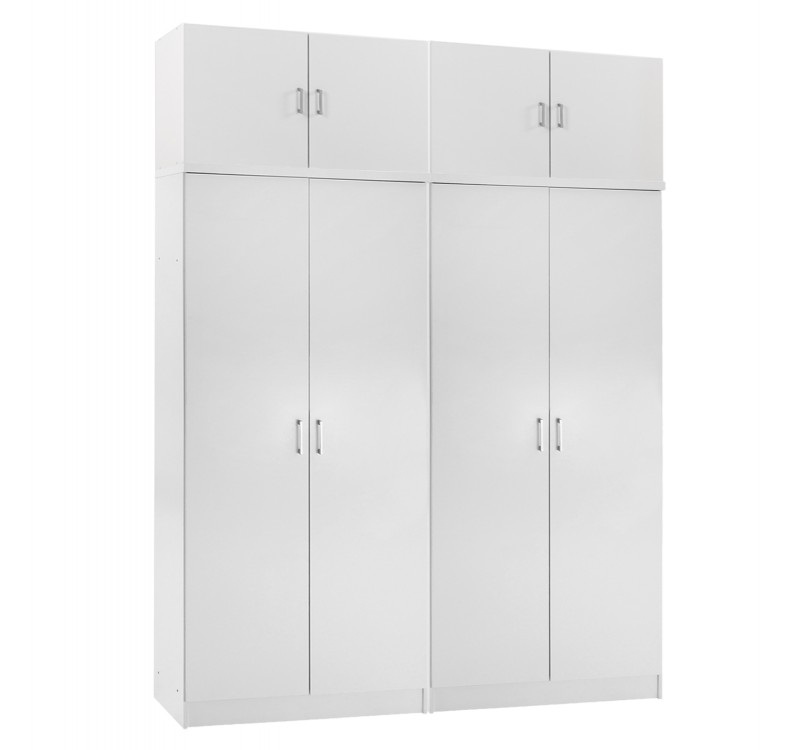 ΣΕΤ 2 ΝΤΟΥΛΑΠΕΣ 2ΦΥΛΛΕΣ ΜΕ ΠΑΤΑΡΙΑ JENNA HM11353.05 ΜΕΛΑΜΙΝΗ ΣΕ ΛΕΥΚΟ 160x43x240Υεκ