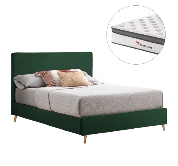 ΚΡΕΒΑΤΙ ΔΙΠΛΟ ΜΕ ΣΤΡΩΜΑ INDRA HM10810.13 ΚΥΠΑΡΙΣΣΙ ΒΕΛΟΥΔΟ--ΓΙΑ ΣΤΡΩΜΑ 160x200εκ