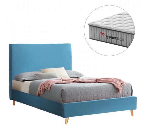 ΚΡΕΒΑΤΙ ΗΜΙΔΙΠΛΟ ΜΕ ΣΤΡΩΜΑ MAYLIN HM10758.08 ΒΕΛΟΥΔΟ ΤΙΡΚΟΥΑΖ--ΣΤΡΩΜΑ 120Χ200εκ