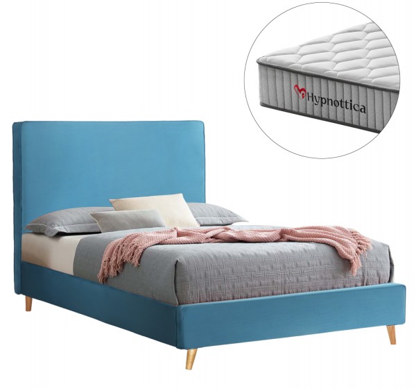 ΚΡΕΒΑΤΙ ΗΜΙΔΙΠΛΟ ΜΕ ΣΤΡΩΜΑ MAYLIN HM10758.08 ΒΕΛΟΥΔΟ ΤΙΡΚΟΥΑΖ--ΣΤΡΩΜΑ 120Χ200εκ